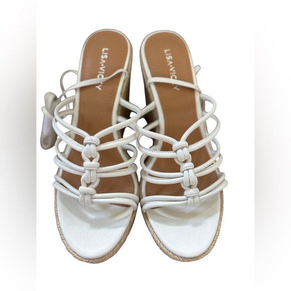 Nordstrom Lisa Vicky White Gladiator Sandals with Strappy Design - Picture 11 of 11
